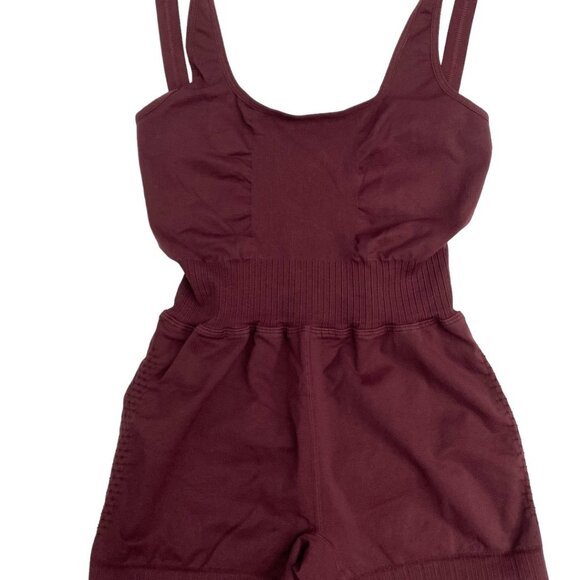 Free People Good Karma Runsie Red Purple Wine XS S - Picture 7 of 14